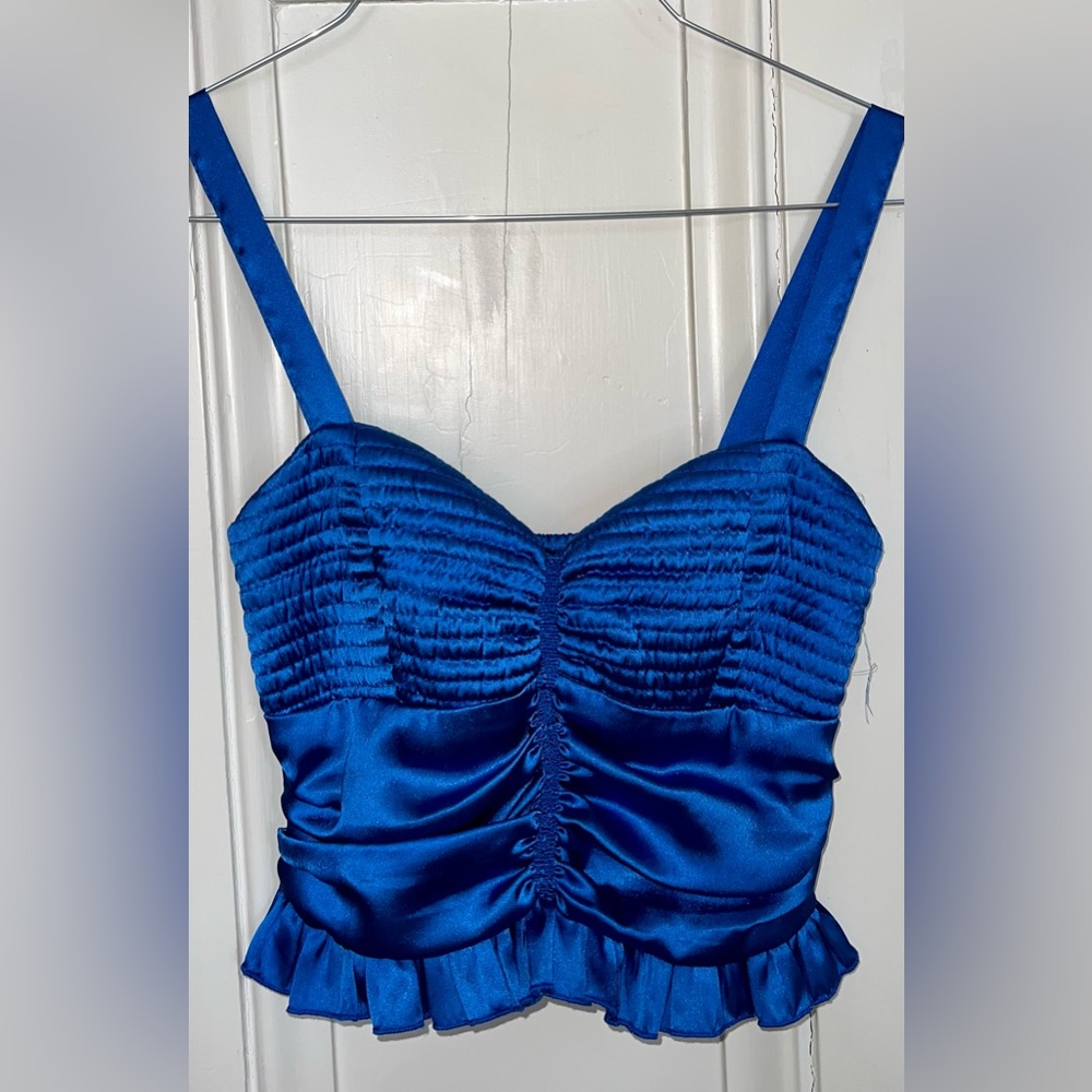 Small Blue B.O.G. Collective CropTop